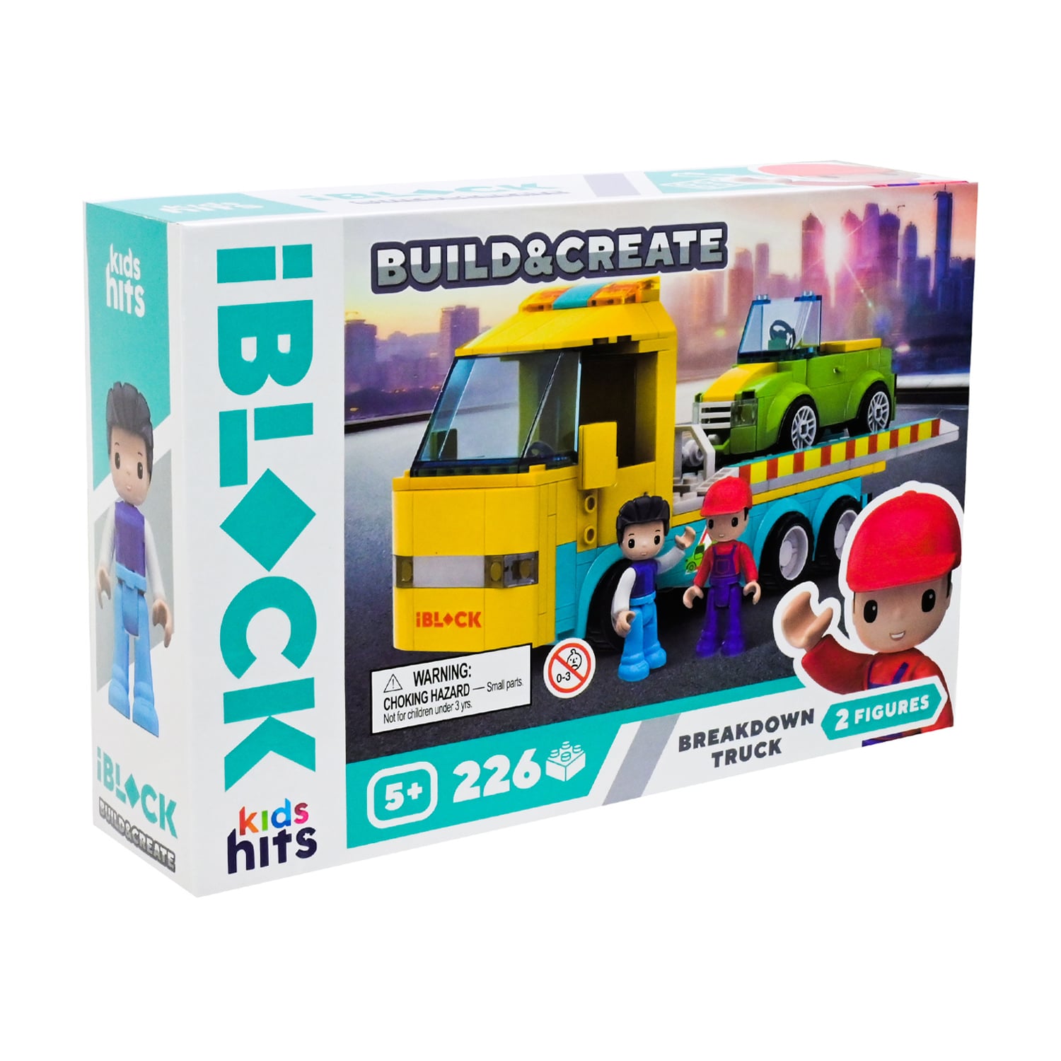 Дитячий конструктор iBlock Junior Build &amp; Create Breakdown Truck, 226 елементів, 2 фігурки, від 5 років, 24*16*6 см (KH17/005/4)